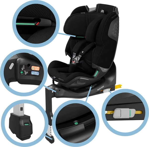MAXI COSI EMERALD 360 PRO i-Size fotelik samochodowy obrotowy 40 - 150 cm SlideTech baza wysuwana