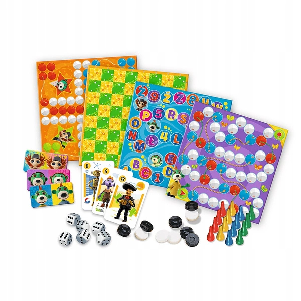 TREFL Gra planszowa Kalejdoskop 25 gier Rodzina Treflików