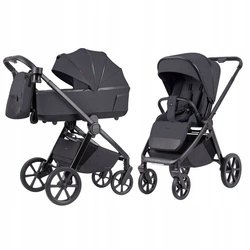 Carrello Omega Plus gondola spacerówka wózek zestaw 2w1 Meteor Grey