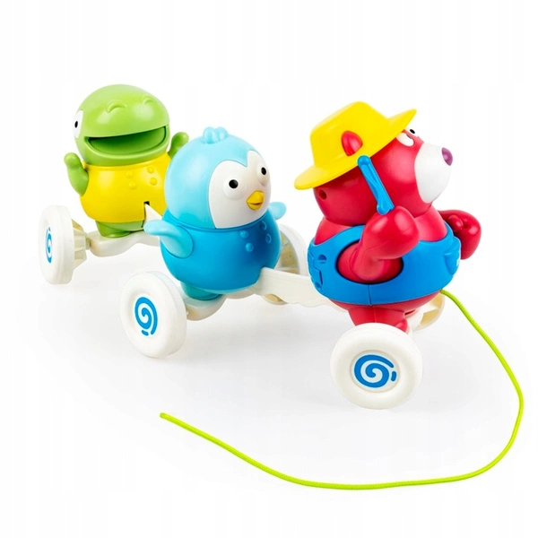 DUMEL rozkołysane zwierzaki sensoryczna zabawka do ciągnięcia 12M +