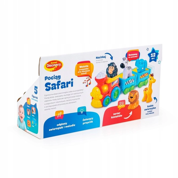 Dumel pociąg Safari ze zwierzątkami CIUCHCIA traktor prezent na roczek 12m+