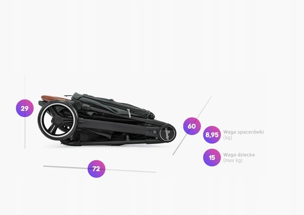 BABY DESIGN LOOK Wózek spacerowy lekki pałąk folia
