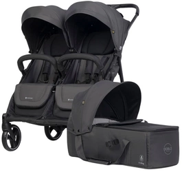 EURO-CART wózek bliźniaczy DOBLO podwójny pokrowce + folia + gondola do 22kg