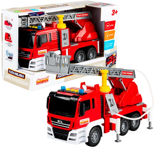 DUMEL WÓZ STRAŻACKI pojazd na wodę z drabiną odgłosy armatka wodna 30904