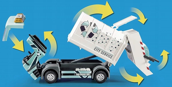 Playmobil Śmieciarka z sygnałem świetlnym 70885