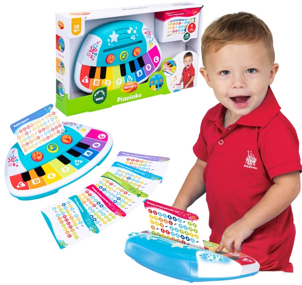 Dumel Pianinko interaktywne dotykowe + karty 2+