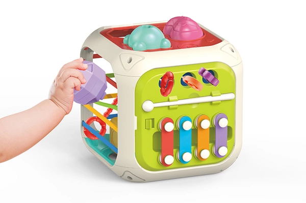 E-EDU Kostka edukacyjna sensoryczna sorter centrum zabawy 8W1