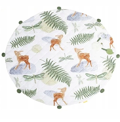 SKIDDOU mata edukacyjna z pomponami DOEE średnica 105cm