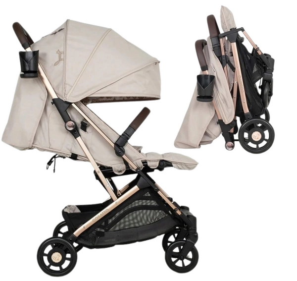 Wózek spacerowy lekki Cosatto Woosh 4 beżowy Whisper do 25 kg + akcesoria