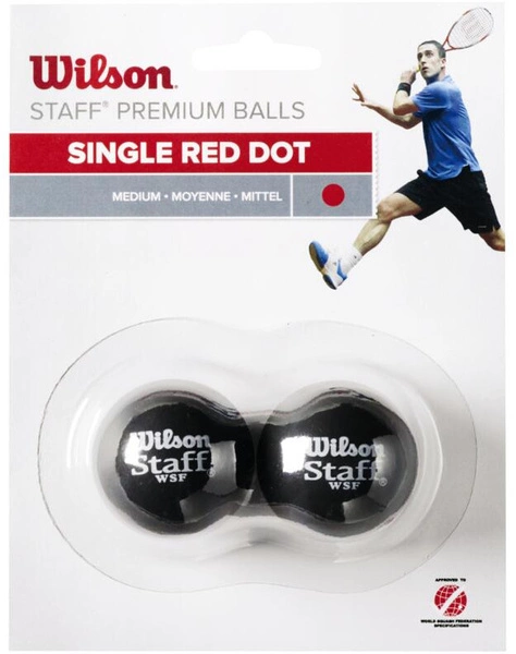 WILSON Staff Single Red Dot 2 Piłki do Squasha