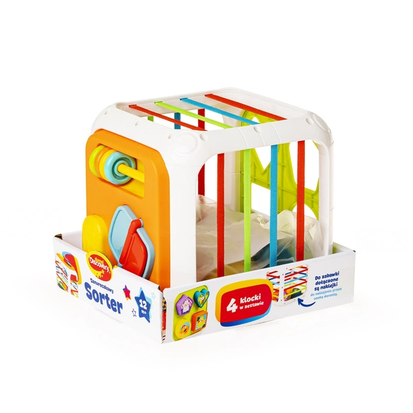 Dumel Sznureczkowy Sorter Zabawka Rozwijająca Motorykę Kolory Sensory 12m+