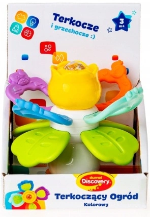 Dumel Terkoczący Ogród Z Przyssawką Kolorowy Zabawka Sensoryczna Gryzak 3m+