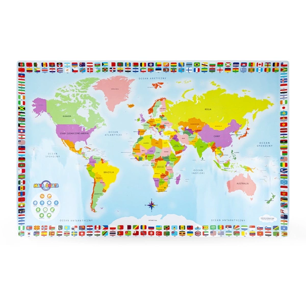 Dumel GLOBUS Mapa Świata Interaktywna UCZY MÓWI 6+ długopis