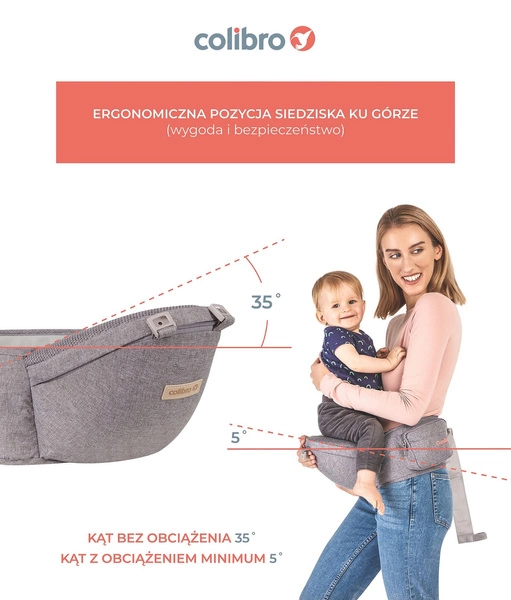 COLIBRO 12W1 nosidełko biodrowe 18 kg siedzisko +