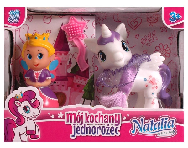 NATALIA Kochany Jednorożec + lalka KN0014