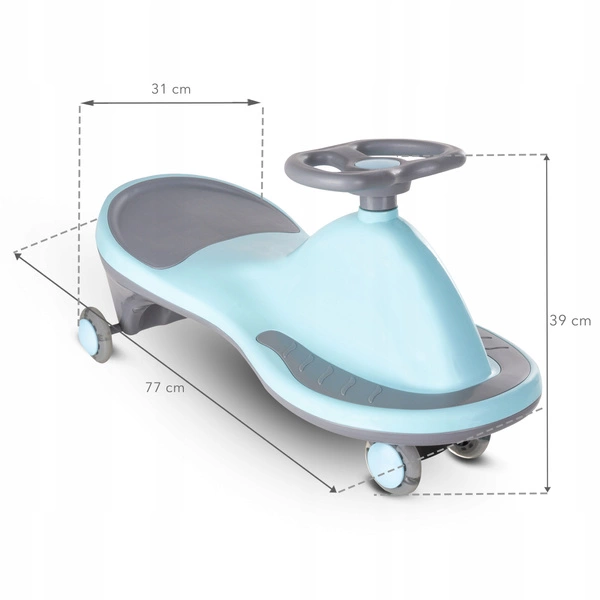 KIDWELL ROLLO jeździk grawitacyjny kółka LED dla dziecka do 100kg