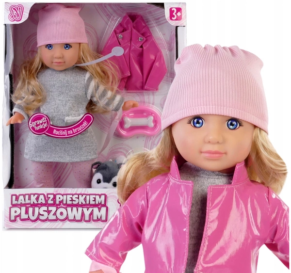 NATALIA Lalka interaktywna mówi śpiewa PL + Piesek