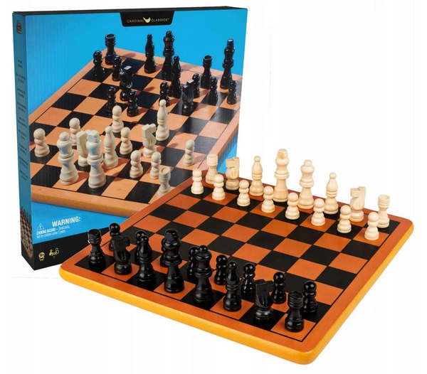 Szachy drewniane Premium luksusowe Gra strategiczna logiczna planszowa klasyczna Cardinal Classics