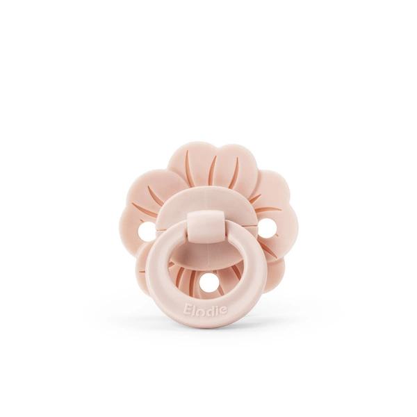 Elodie Details - Smoczek silikonowy Binky Bloom - 0-6 miesięcy , Powder Pink