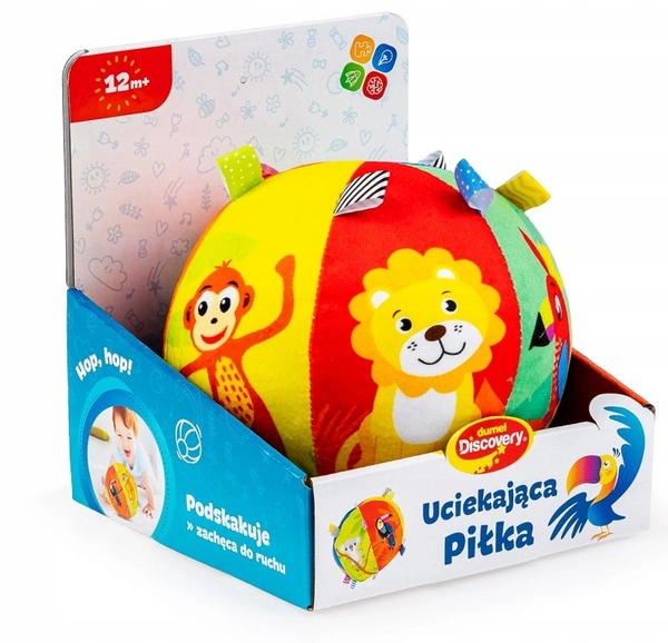 DUMEL uciekająca piłka miękka materiałowa do raczkowania melodie 30047