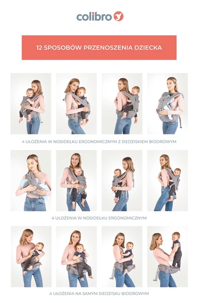 COLIBRO 12W1 nosidełko biodrowe 18 kg siedzisko +