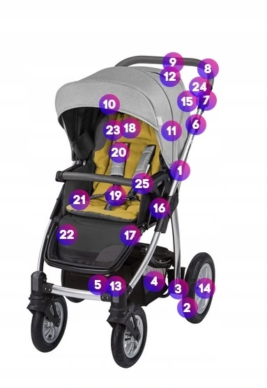 BABY DESIGN Dotty Wózek gondola spacerówka lekki