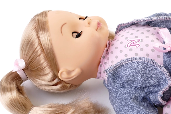 LALKA NATALIA długie włosy interaktywna mówi po polsku 39 cm granatowa