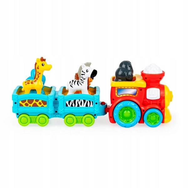 Dumel pociąg Safari ze zwierzątkami CIUCHCIA traktor prezent na roczek 12m+