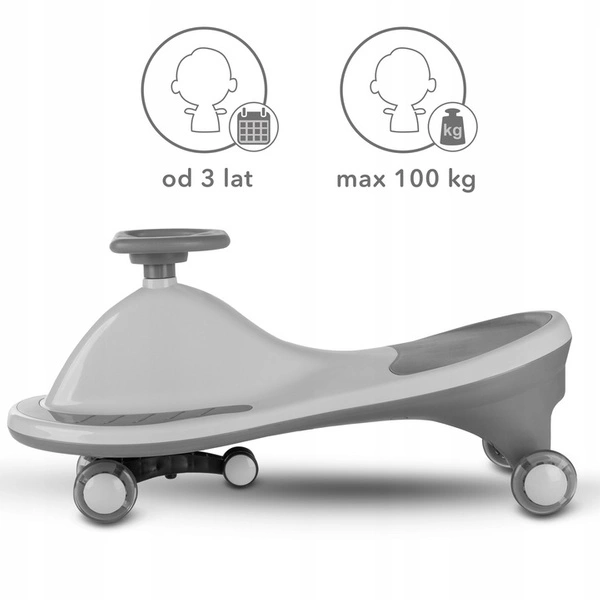 KIDWELL ROLLO jeździk grawitacyjny kółka LED dla dziecka do 100kg
