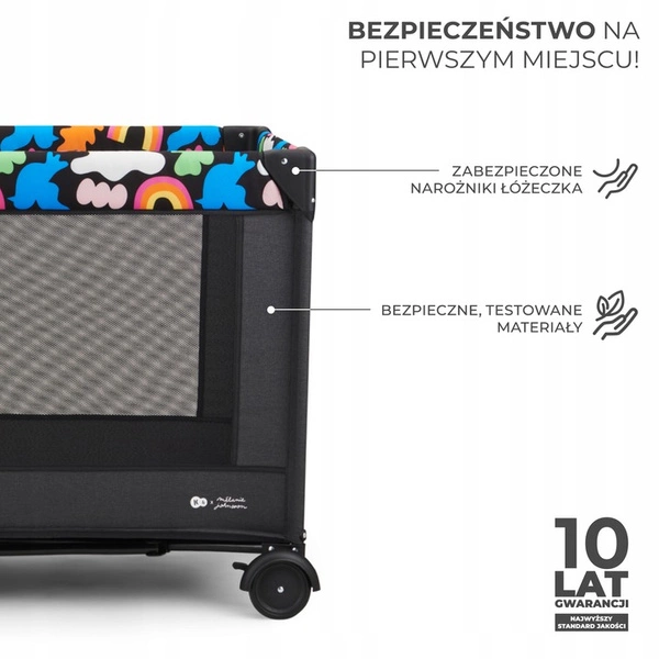 KINDERKRAFT JOY 2 Łóżeczko turystyczne 2w1 kojec składane