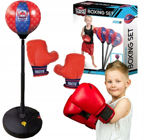 Zestaw bokserski dla dzieci rękawice worek stojak