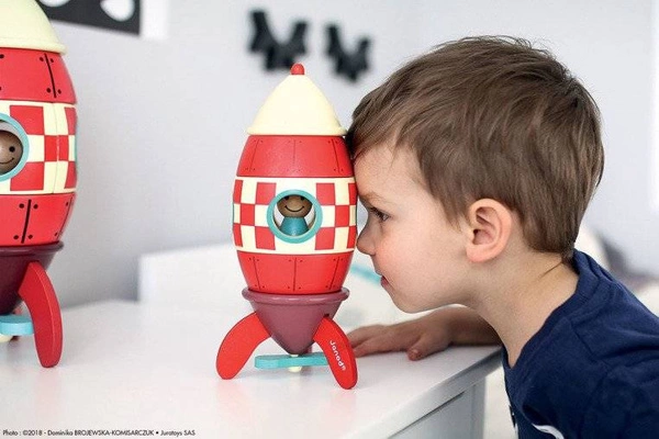 Janod - Rakieta drewniana magnetyczna