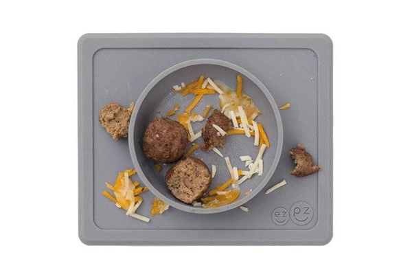 EZPZ - Silikonowa miseczka z podkładką 2w1 Mini Bowl szara