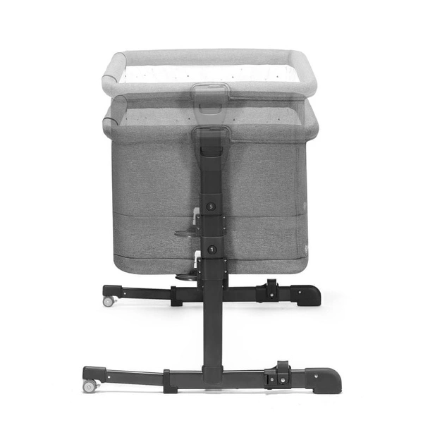 Kinderkraft Neste Grow dostawka łóżeczko dostawne 3w1 z obniżanym dnem Dark Grey