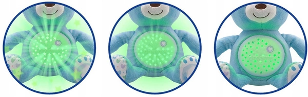 CHICCO MIŚ Pluszowy 3w1 projektor lampka kołysanki