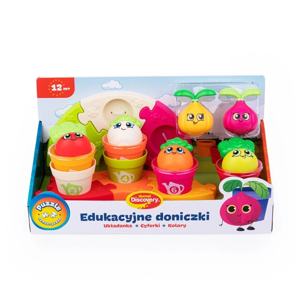 Edukacyjne Doniczki Sensoryczne Puzzle Układanka