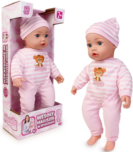 Lalka NATALIA Niemowlak Bobas bobasek 43CM ubranko czapeczka
