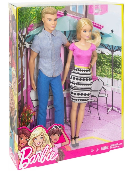 BARBIE Lalka + Ken zestaw prezentowy 2 lalki DHL76