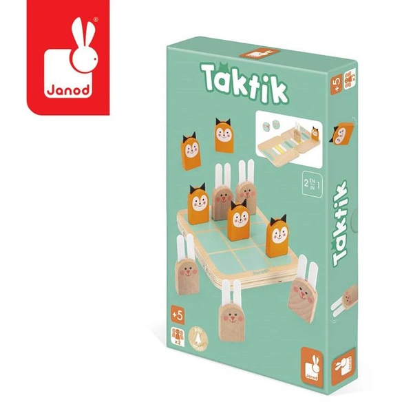 Janod - Gra strategiczna 2w1 Kółko i krzyżyk, Wyścig Taktik 5+
