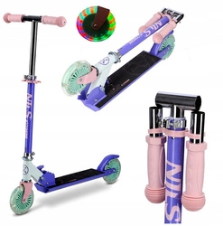 NILS Hulajnoga Miejska Klasyczna Dziecięca Kółka LED Z Regulacją Wysokości