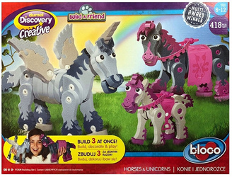 DUMEL PUZZLE PIANKOWE KLOCKI 3d jednorożec konie